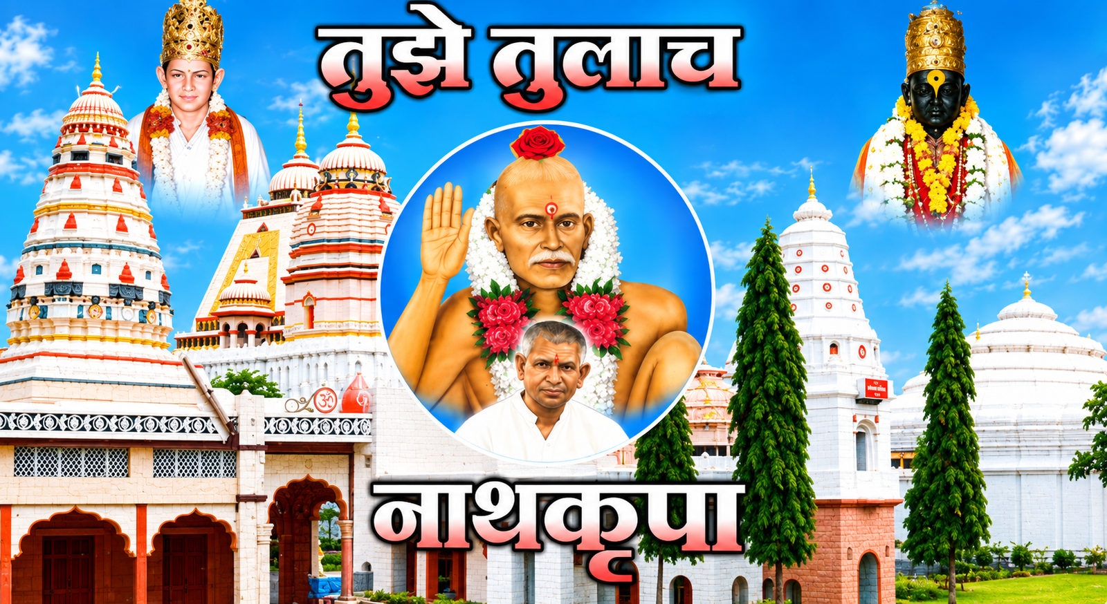 श्री नाथ नंगे महाराज संस्थान, डव्हा यांचे मंदिर व संत प्रतिमा